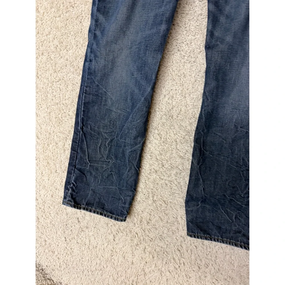 Polo Ralph Lauren Jeans Mens 32x30 Blue Distressed Wash Preppy Straight